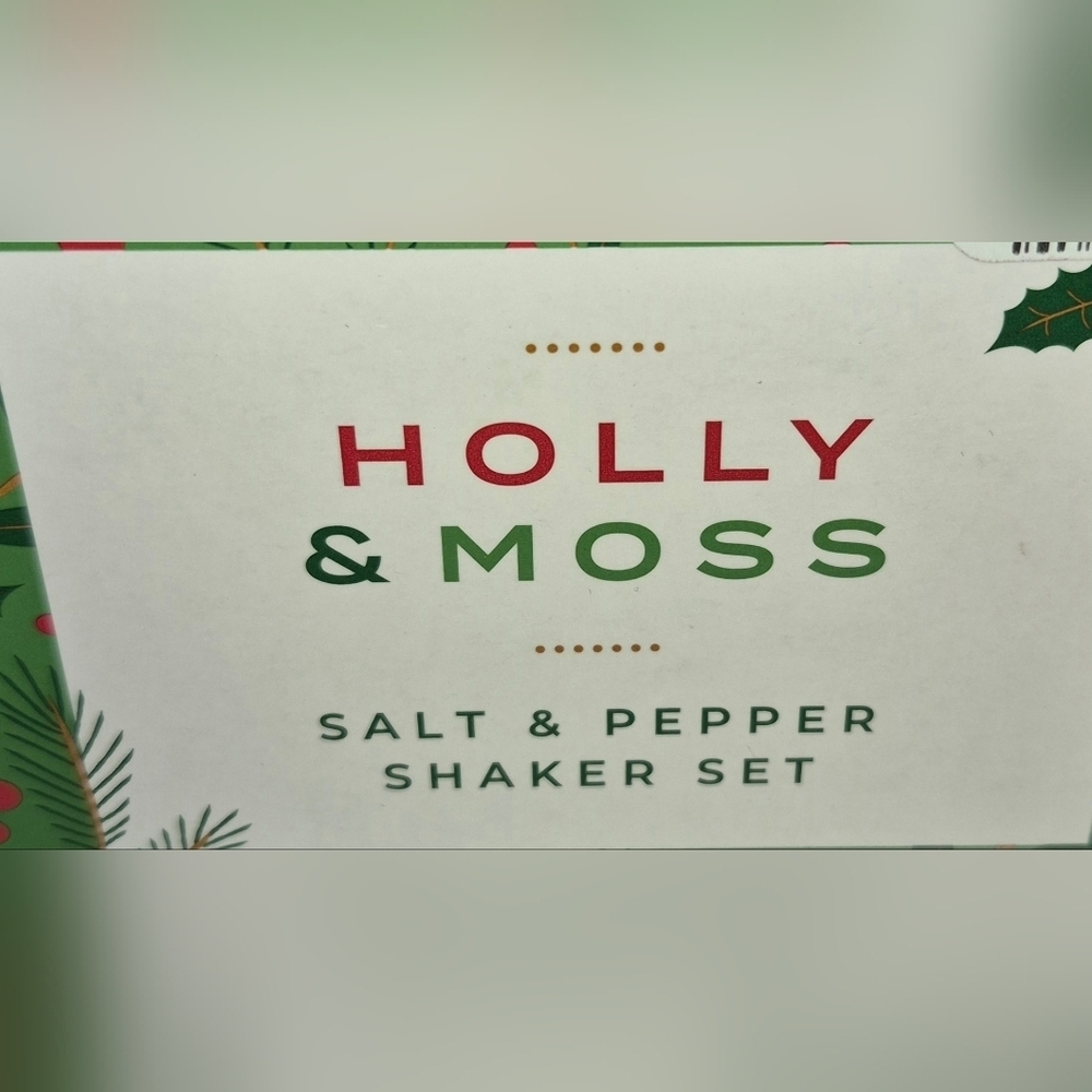 Holly & Moss Snowman SALT & PEPPER SHAKERS, NEW IN BOX - Picture 2 of 2